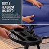 image:imageBest Choice Products Oversized Padded Zero Gravity Chair wCanopy Headrest Cup Holder Side Tray Folding Outdoor Patio Recliner Lounger  BeigeCobalt Blue