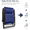 image:imageBest Choice Products Oversized Padded Zero Gravity Chair wCanopy Headrest Cup Holder Side Tray Folding Outdoor Patio Recliner Lounger  BeigeCobalt Blue