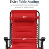 image:imageBest Choice Products Oversized Padded Zero Gravity Chair wCanopy Headrest Cup Holder Side Tray Folding Outdoor Patio Recliner Lounger  BeigeCrimson Red