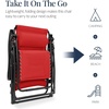 image:imageBest Choice Products Oversized Padded Zero Gravity Chair wCanopy Headrest Cup Holder Side Tray Folding Outdoor Patio Recliner Lounger  BeigeCrimson Red