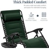 image:imageBest Choice Products Oversized Padded Zero Gravity Chair wCanopy Headrest Cup Holder Side Tray Folding Outdoor Patio Recliner Lounger  BeigeForest Green