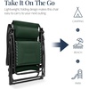image:imageBest Choice Products Oversized Padded Zero Gravity Chair wCanopy Headrest Cup Holder Side Tray Folding Outdoor Patio Recliner Lounger  BeigeForest Green