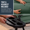 image:imageBest Choice Products Oversized Padded Zero Gravity Chair wCanopy Headrest Cup Holder Side Tray Folding Outdoor Patio Recliner Lounger  BeigeForest Green