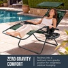 image:imageBest Choice Products Oversized Padded Zero Gravity Chair wCanopy Headrest Cup Holder Side Tray Folding Outdoor Patio Recliner Lounger  BeigeForest Green