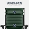 image:imageBest Choice Products Oversized Padded Zero Gravity Chair wCanopy Headrest Cup Holder Side Tray Folding Outdoor Patio Recliner Lounger  BeigeForest Green