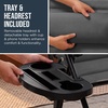 image:imageBest Choice Products Oversized Padded Zero Gravity Chair wCanopy Headrest Cup Holder Side Tray Folding Outdoor Patio Recliner Lounger  BeigeGrey