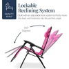 image:imageBest Choice Products Oversized Padded Zero Gravity Chair wCanopy Headrest Cup Holder Side Tray Folding Outdoor Patio Recliner Lounger  BeigeHot Pink