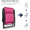 image:imageBest Choice Products Oversized Padded Zero Gravity Chair wCanopy Headrest Cup Holder Side Tray Folding Outdoor Patio Recliner Lounger  BeigeHot Pink