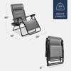 image:imageBest Choice Products Oversized Padded Zero Gravity Chair wCanopy Headrest Cup Holder Side Tray Folding Outdoor Patio Recliner Lounger  BeigeIce Gray