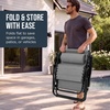 image:imageBest Choice Products Oversized Padded Zero Gravity Chair wCanopy Headrest Cup Holder Side Tray Folding Outdoor Patio Recliner Lounger  BeigeIce Gray