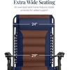 image:imageBest Choice Products Oversized Padded Zero Gravity Chair wCanopy Headrest Cup Holder Side Tray Folding Outdoor Patio Recliner Lounger  BeigeNavyBrown
