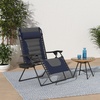 image:imageBest Choice Products Oversized Padded Zero Gravity Chair wCanopy Headrest Cup Holder Side Tray Folding Outdoor Patio Recliner Lounger  BeigeNavyGray