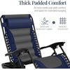 image:imageBest Choice Products Oversized Padded Zero Gravity Chair wCanopy Headrest Cup Holder Side Tray Folding Outdoor Patio Recliner Lounger  BeigeNavyGray