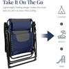 image:imageBest Choice Products Oversized Padded Zero Gravity Chair wCanopy Headrest Cup Holder Side Tray Folding Outdoor Patio Recliner Lounger  BeigeNavyGray