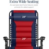 image:imageBest Choice Products Oversized Padded Zero Gravity Chair wCanopy Headrest Cup Holder Side Tray Folding Outdoor Patio Recliner Lounger  BeigeNavyRed