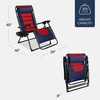 image:imageBest Choice Products Oversized Padded Zero Gravity Chair wCanopy Headrest Cup Holder Side Tray Folding Outdoor Patio Recliner Lounger  BeigeNavyRed
