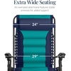 image:imageBest Choice Products Oversized Padded Zero Gravity Chair wCanopy Headrest Cup Holder Side Tray Folding Outdoor Patio Recliner Lounger  BeigeNavyTeal