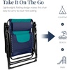 image:imageBest Choice Products Oversized Padded Zero Gravity Chair wCanopy Headrest Cup Holder Side Tray Folding Outdoor Patio Recliner Lounger  BeigeNavyTeal