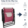 image:imageBest Choice Products Oversized Padded Zero Gravity Chair wCanopy Headrest Cup Holder Side Tray Folding Outdoor Patio Recliner Lounger  BeigePinkTaupe