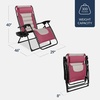 image:imageBest Choice Products Oversized Padded Zero Gravity Chair wCanopy Headrest Cup Holder Side Tray Folding Outdoor Patio Recliner Lounger  BeigePinkTaupe