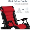 image:imageBest Choice Products Oversized Padded Zero Gravity Chair wCanopy Headrest Cup Holder Side Tray Folding Outdoor Patio Recliner Lounger  BeigeRed  Black