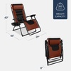 image:imageBest Choice Products Oversized Padded Zero Gravity Chair wCanopy Headrest Cup Holder Side Tray Folding Outdoor Patio Recliner Lounger  BeigeRustBlack