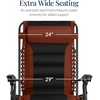 image:imageBest Choice Products Oversized Padded Zero Gravity Chair wCanopy Headrest Cup Holder Side Tray Folding Outdoor Patio Recliner Lounger  BeigeRustBlack