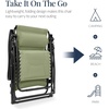 image:imageBest Choice Products Oversized Padded Zero Gravity Chair wCanopy Headrest Cup Holder Side Tray Folding Outdoor Patio Recliner Lounger  BeigeSage Green
