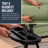 image:imageBest Choice Products Oversized Padded Zero Gravity Chair wCanopy Headrest Cup Holder Side Tray Folding Outdoor Patio Recliner Lounger  BeigeSage Green