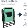 image:imageBest Choice Products Oversized Padded Zero Gravity Chair wCanopy Headrest Cup Holder Side Tray Folding Outdoor Patio Recliner Lounger  BeigeSeafoam GreenBlack