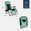 image:imageBest Choice Products Oversized Padded Zero Gravity Chair wCanopy Headrest Cup Holder Side Tray Folding Outdoor Patio Recliner Lounger  BeigeSeafoam GreenBlack