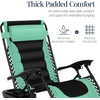 image:imageBest Choice Products Oversized Padded Zero Gravity Chair wCanopy Headrest Cup Holder Side Tray Folding Outdoor Patio Recliner Lounger  BeigeSeafoam GreenBlack