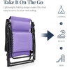 image:imageBest Choice Products Oversized Padded Zero Gravity Chair wCanopy Headrest Cup Holder Side Tray Folding Outdoor Patio Recliner Lounger  BeigeViolet