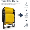 image:imageBest Choice Products Oversized Padded Zero Gravity Chair wCanopy Headrest Cup Holder Side Tray Folding Outdoor Patio Recliner Lounger  BeigeYellow