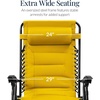 image:imageBest Choice Products Oversized Padded Zero Gravity Chair wCanopy Headrest Cup Holder Side Tray Folding Outdoor Patio Recliner Lounger  BeigeYellow