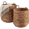 image:imageBest Choice Products 2Piece Round Nesting Baskets WHandles Handwoven Water Hyacinth Plant Holder Laundry Basket Storage Organizer Tote Bins for Bedroom Living Room amp Laundry Room  ChestnutChestnut