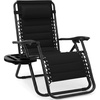 image:imageBest Choice Products Padded Zero Gravity Chair with Side Tray Adjustable Headrest Folding Outdoor Recliner WeatherResistant Oxford Fabric Supports 350 lbs  Peacock BlueBlack